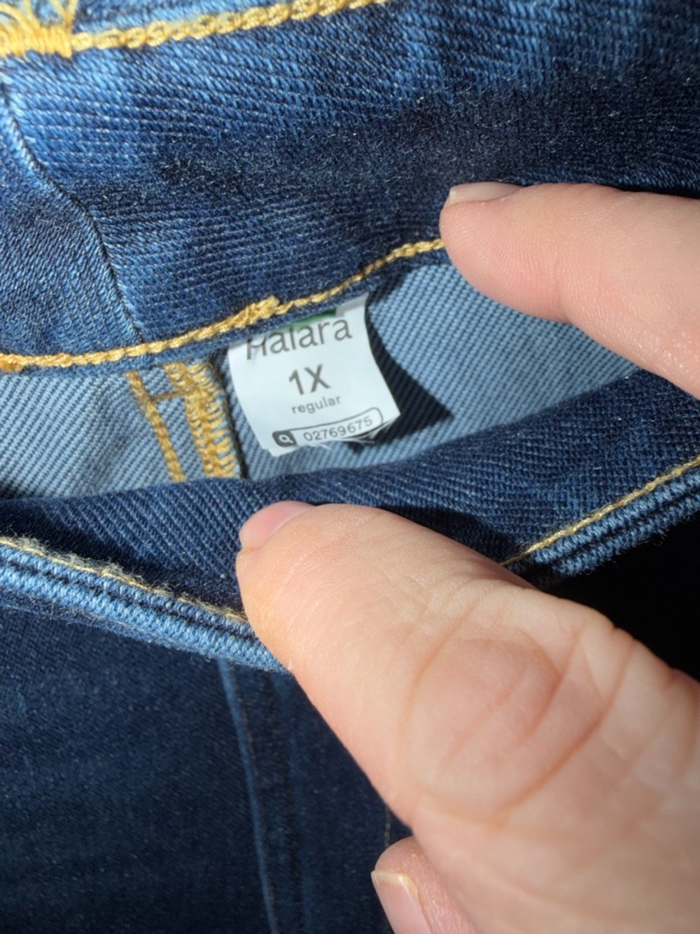 HALARA 1x Slim Straight Jeans in Dark Blue Wash nwot stretchy comfot denim - Picture 5 of 8